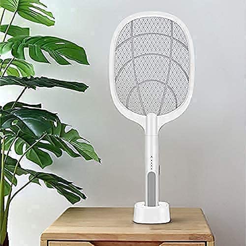 BRITA मॉस्किटो बॅट with UV Light Lamp Five Nights Mosquito Killer Autokill 2-in-1 Mosquito Racket 1200mAh लिथियम-आयन रिचार्जेबल बॅटरी हँडहेल्ड इलेक्ट्रिक फ्लाय स्वेटर रॅकेट (मॉस्किटो रॅकेट)