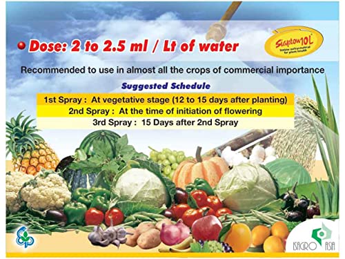 isagro Asia Siapton10l अमीनो एसिड और पेप्टाइड्स का मिश्रण कृषि या रोपण फसलों के लिए जैविक उर्वरक (500 मिली)