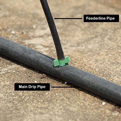 M DripKit Drip Irrigation Garden Watering 50 Plants Drip Kit (16mm Main Supply Line Pipe-25 Meters; 4mm Feeder Line Pipe-25 Meters)