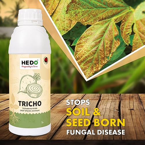 HEDO ट्राइकोडर्मा विराइड लिक्विड बायो-ऑर्गेनिक (1Kg) सभी पौधों और बीजों के लिए पौधों के स्वास्थ्य और बीज अंकुरण में सुधार के लिए