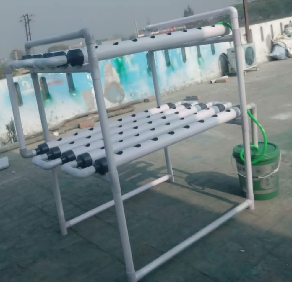 Agro Labs 80 प्लांटर हाइड्रोपोनिक NFT किट घर/बाहर हरे रंग के लिए