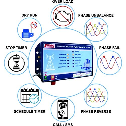 RMG Three Phase GSM Motor Pump Controller with Mobile Motor Starter