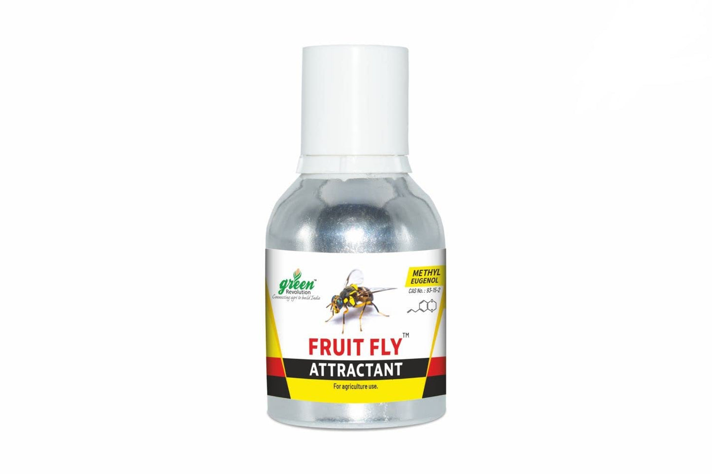 बैक्ट्रोसेरा प्रजाति के लिए फल मक्खी ट्रैप आकर्षक 25ml (मिथाइल यूजेनॉल लिक्विड), 4 का पैक।