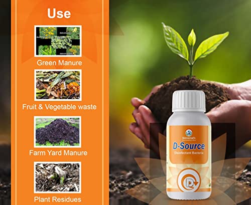 Plants & Roots D-Source (De-composting Microbes Bio Fertilizer) Pack of 1 LTR Bottle