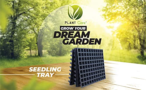 PLANT CARE Seed Starter Kit, 99 Cell Seedling Trays Gardening Germination Plastic Tray Nursery Pots Mini Propagator Plant Grow Kit Plug Tray for Seedling Germination (99 Cavity- 0.95mm)- Pack of 25