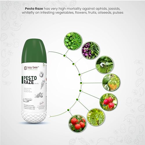 Kay Bee Pesto Raze | Safe & Effective Pest Control on All Types of Insects for Crops | Organic Pest Control for Indoor and Outdoor Plants - 1 Litre