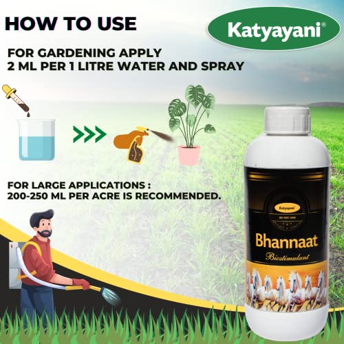 Katyayani Biostimulant Plant Growth Promoter Natural Concentrated Extract High Growth Promote flowering improve fruit quality reduce Flower Drop Fertilizer for all plant & Garden (3 Liter(Set of 3))