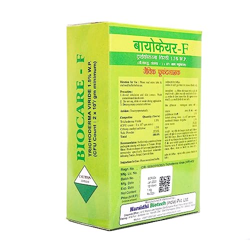 हरसिद्धि बायोटेक प्रमाणित ऑर्गेनिक बायो ट्राइकोडर्मा विराइड, बीज और युवा पौधों के लिए जैव कवकनाशी (1 किलो)