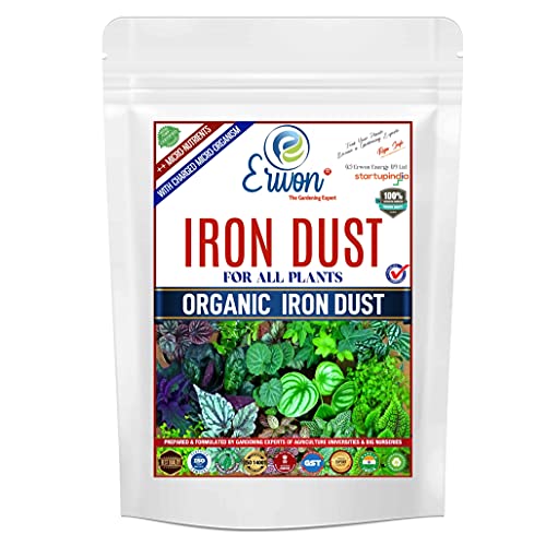 Erwon® Organic Iron Dust for All Plants, Magnetic Iron Oxide Powder for Overall Growth of Plants (400 gm)