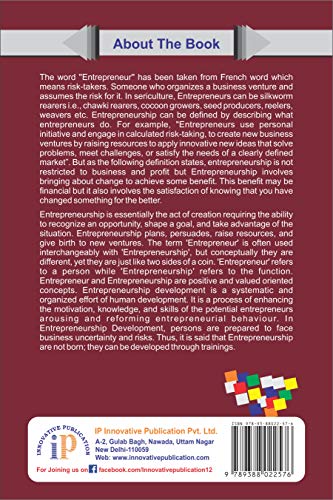 रेशम उत्पादन में उद्यमिता विकास कार्यक्रम पर एक पाठ्यपुस्तक - एम.एससी. के लिए निर्धारित। तीसरे सेमेस्टर के छात्र
