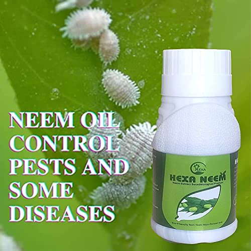 RADHE AGRI CENTER hexa Soluble Neem Oil for Plant Pure Natural Pest Repellent for Organic Farming and Gardening (250)