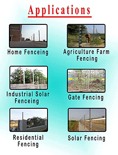 Agriansh Heavy Plastic Insulator Used for Solar Zatka Machine Fencing with Clutch Wire Also Used for Fencing in Farm| Industrial Park| Garden| Home| School |White Heavy Plastic Insulator Pack of 100