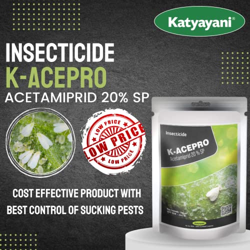 Katyayani Acetamiprid 20% SP कीटनाशक कीटनाशक थ्रिप्स व्हाइटफ्लाई जैसिड एफिड्स लीफहॉपर्स लीफमिनर्स स्केलपेस्ट इन्सेक्ट किलर बागवानी पौधों और कृषि फसलों के लिए (5 KG (250g x 20))