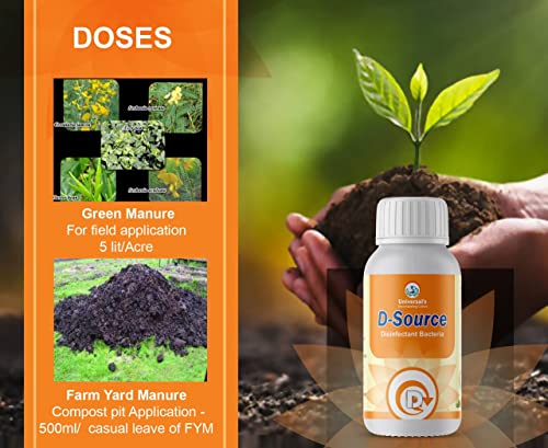 Plants & Roots D-Source (De-composting Microbes Bio Fertilizer) Pack of 1 LTR Bottle