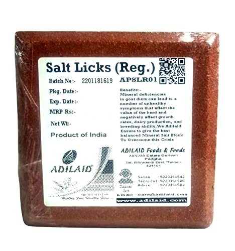 बकरी और भेड़ के लिए एडिलेड साल्ट लिक्स (800 ग्राम X 12 नग) (12 ब्लॉक का पैक)