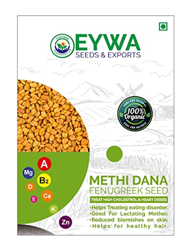 EYWA - Fenugreek Vegetable Seeds - Methi Seeds - Kasuri Methi Seeds - Seeds For Farming - Home Garden Seeds (250 Grams)