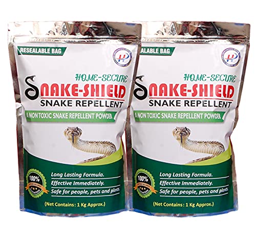 Home Secure Snake Shield Non-Toxic Snake Repellent Powder | Non Toxic Snake Repellent | Snake Repellent for Outdoors | Snake Away for Garden | Snake Repellent for Home - (2kg, Pack of 2)