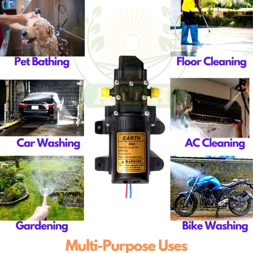 Agriansh Heavy Duty 12V DC Electric Battery Operated Sprayer Pump Motor 12 Volt for Farmers and Also Used in Agriculture Mist Spray - Car wash - Bike Washing - Sanitizing & Gardening
