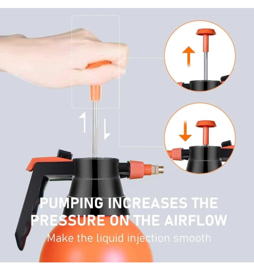 Pressure Spray Pump (2L) | Gardening Water Pump Sprayer | Plant Water Sprayer for Home Garden | Spray Bottles for Garden Plants and Lawn | Plant Watering Cane |