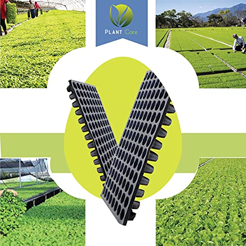 PLANT CARE Seed Starter Kit, 99 Cell Seedling Trays Gardening Germination Plastic Tray Nursery Pots Mini Propagator Plant Grow Kit Plug Tray for Seedling Germination (99 Cavity- 0.95mm)- Pack of 25