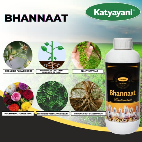 Katyayani Biostimulant Plant Growth Promoter Natural Concentrated Extract High Growth Promote flowering improve fruit quality reduce Flower Drop Fertilizer for all plant & Garden (3 Liter(Set of 3))