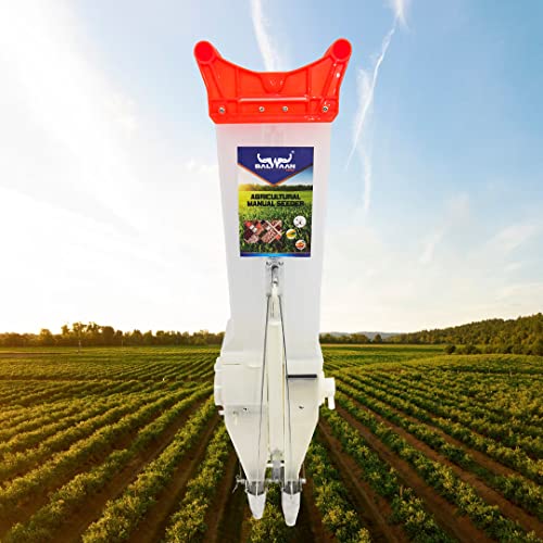 Balwaan Agricultural Manual Seeder S-2 | Double Barrel Hand Operated Seeding Tool | Plant Seeder, for Sowing Seeds and applying Fertilizer