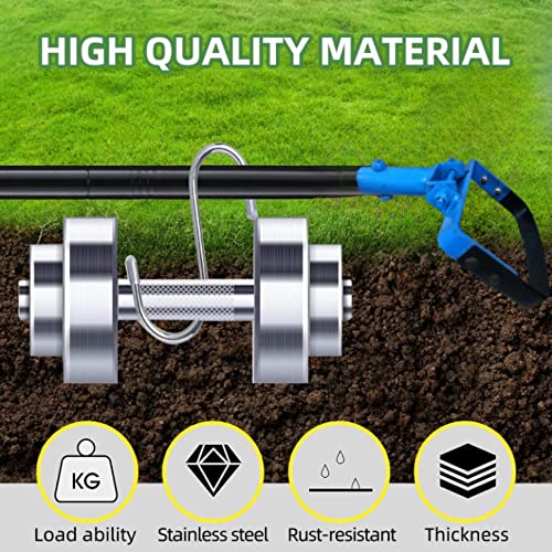REDBUILD™ Heavy Duty Hand Weeder with Handle (5 Feet Handle with Grip) | Manual Weeder for Agriculture | Weed Remover | Weed Removal Equipment | Agriculture Tools for Farming | Stirrup Hoe