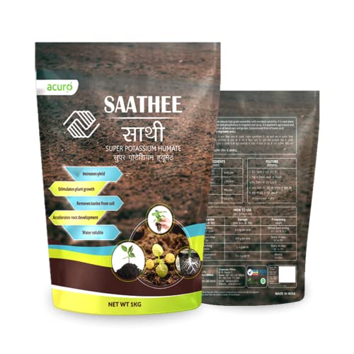 ACURO Saathee Super Potassium Humate for Home Plants, Gardens and Agriculture - Humic Acid, Nutrient for Growth (1 kg)