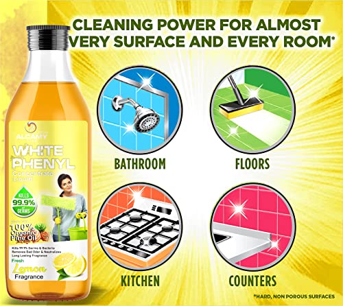 AAAL व्हाइट फिनाइल कॉन्सेंट्रेट लिक्विड (नींबू+लैवेंडर+ओरिजिनल पाइन कॉम्बो पैक) (200ML X 3 यूनिट) (15 से 17 लीटर गाढ़ा सफेद फिनाइल बनाता है)