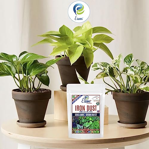 Erwon® Organic Iron Dust for All Plants, Magnetic Iron Oxide Powder for Overall Growth of Plants (400 gm)