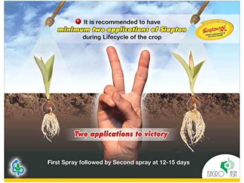 isagro Asia Siapton10l अमीनो एसिड और पेप्टाइड्स का मिश्रण कृषि या रोपण फसलों के लिए जैविक उर्वरक (500 मिली)