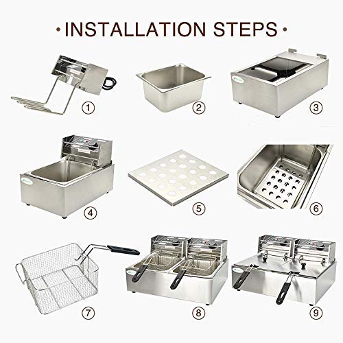 Kobbey Deep Fryer Machine Electric 12 Ltr Double Tank 6+6 Ltr with Copper Heater 5 Year Warranty