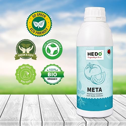 HEDO मेटारिज़ियम एनिसोप्लिए लिक्विड (1X10^8CFU/g) बायो-ऑर्गेनिक 1L पौधों के लिए गैंडा बीटल, लाल ताड़ के घुन, एफिड्स और थ्रिप्स को नियंत्रित करने के लिए