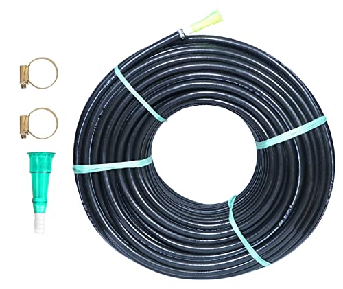 ANNA AGRO (Size : 1/2 (0.5) Inch, Length: 5 Meters, Black) 3 Layered Heavy Duty Braided Water Hose Pipe for Watering with Spray Gun Easy to Connect, Garden, Car Wash, Floor Clean, Pet Bath, Yard.