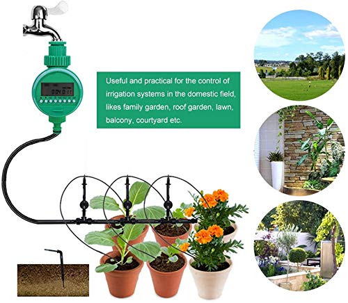 Pinolex Drip Irrigation Automatic Water Controller Timer For Garden Lawn