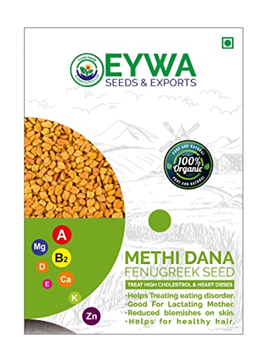 EYWA - मेथी की सब्जी के बीज - मेथी के बीज - कसूरी मेथी के बीज - खेती के लिए बीज - होम गार्डन के बीज (1 Kg)