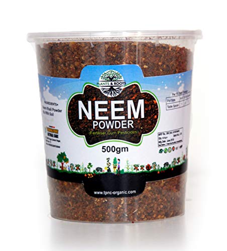 Plants & roots- Neem Cake Powder/Organic Plant Fertilizer Cum pest Repellent/Neem Khali Indoor & Outdoor Garden Pack -500 Grams x 2 Packs (1 Kg)