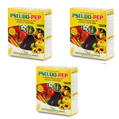 Pseudo-PEP (3KG) Pseudomonas Fluorescens Organic Pesticide and Fungicide for Root Growth| Soil Booster for Plants Organic | Soil Mix for Flower Plants Home Garden| Crop Fertilizer for Seeds