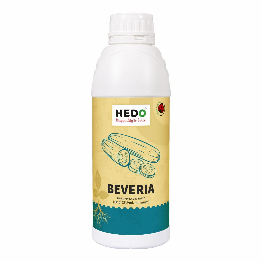 HEDO ब्यूवेरिया बेसियाना लिक्विड (1X10^8 CFU/Ml) बायो-ऑर्गेनिक (1L) पौधों के लिए एफिड्स, थ्रिप्स और व्हाइटफ़्लाइज़ को नियंत्रित करने के लिए