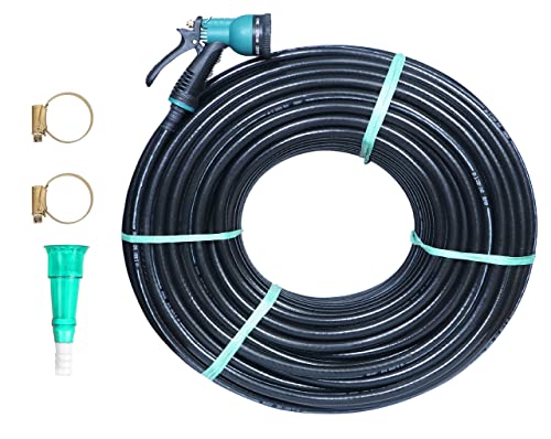 Tramp & Badger Heavy Duty Braided Water Hose Pipe with Water Spray Gun (0.5 Inch, Length: 10 Meters, Black)