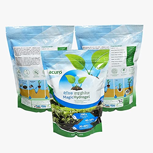 कृषि के लिए एक्यूरो मैजिक हाइड्रोजेल (1 किलोग्राम) 3 का पैक