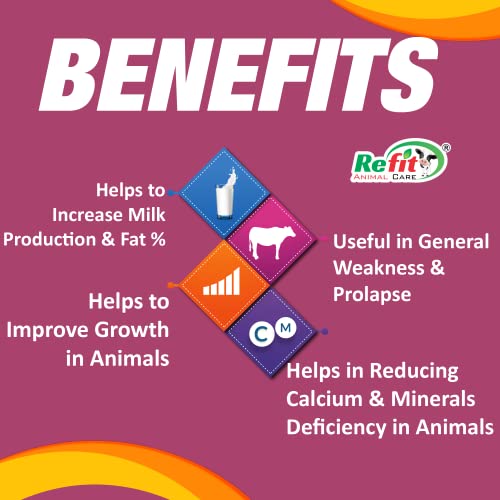 REFIT ANIMAL CARE Metho Chelated Mineral Mixture Powder for Cow, Poultry & Fish, 5 Kg, GroBest Forte