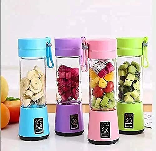 CUISINART मिनी ब्लेंडर फ्रूट मिक्सर मशीन पोर्टेबल इलेक्ट्रिक ज्युसर ग्राइंडर कप 380ML वैयक्तिक ब्लेंडर यूएसबी रिचार्जेबल फ्रूट ब्लेंडर ज्युसर मिक्सर होम ऑफिस आउटडोअर (मल्टी) (प्लास्टिक) साठी