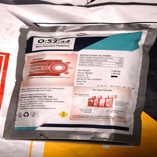 Exceed 12, 61,00 Plant Nutrient Water Soluble Fertilizer Concentrated All Purpose Organic Plant Nutrient Fertilizers Contains Primary, Secondary, and Micronutrients