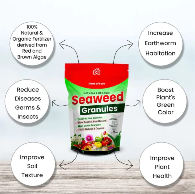सीवीड ग्रॅन्युल्स ऑरगॅनिक बूस्टर, प्लांट ग्रोथ प्रमोटर आणि जैव-उत्तेजक (5 किलो)