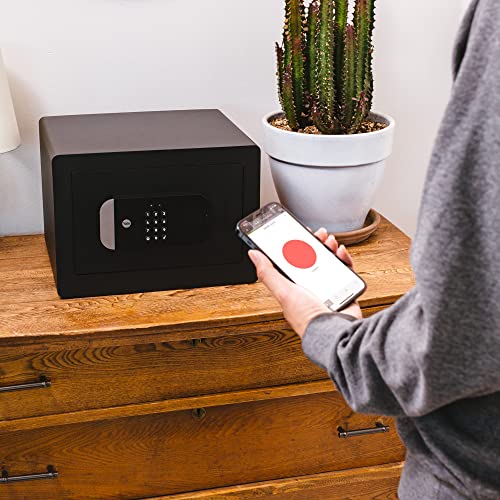 Yale YSS/250/EB1 20.5L Smart Safe Locker | Bluetooth and Wi-Fi Enabled | Comes with Voice Assistance Access-OK Google, Alexa and Apple HomeKit | Yale Access App Compatible with iOS & Android (Black)