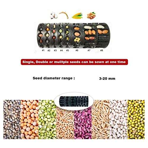 Really Agricultural Manual Seeder/Long Teeth–12T/ Hand Operated Seeding Machine, Garden Tool Adjustable Manual Plant Seeder Seed Spreader, Garden Planter for Garden Vegetable Farm Gardening Supplies