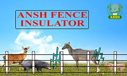 Agriansh Heavy Plastic Reel Insulator Used For Solar Zatka Machine Fencing With Clutch Wire Also Used For Fencing In Farm| Industrial park| Garden| Home| School | Black Heavy Plastic Reel Insulator Pack Of 100| Also Used For Fencing In Farm| Industrial p