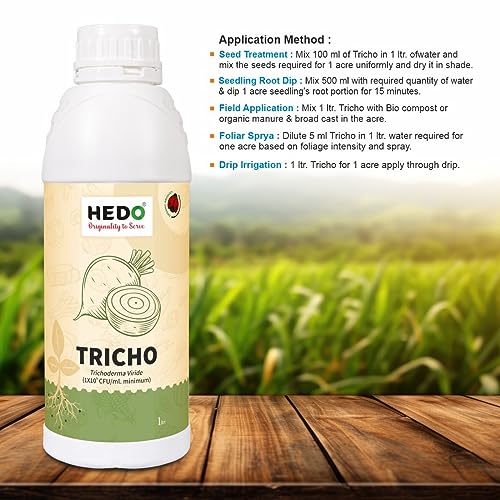 HEDO ट्राइकोडर्मा विराइड लिक्विड बायो-ऑर्गेनिक (1Kg) सभी पौधों और बीजों के लिए पौधों के स्वास्थ्य और बीज अंकुरण में सुधार के लिए