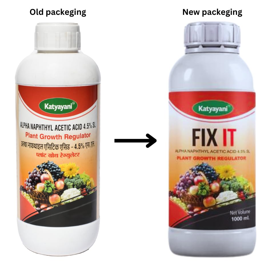 Katyayani Alpha Naphthyl Acetic Acid 4.5% SL : Plant Growth Regulator - Improves Quality Yield of fruits (250ml x 2)